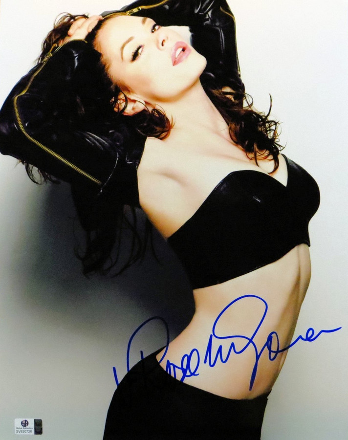 Rose McGowan Signed Autographed 11X14 Photo Sexy Gorgeous Black Outfit GV830726