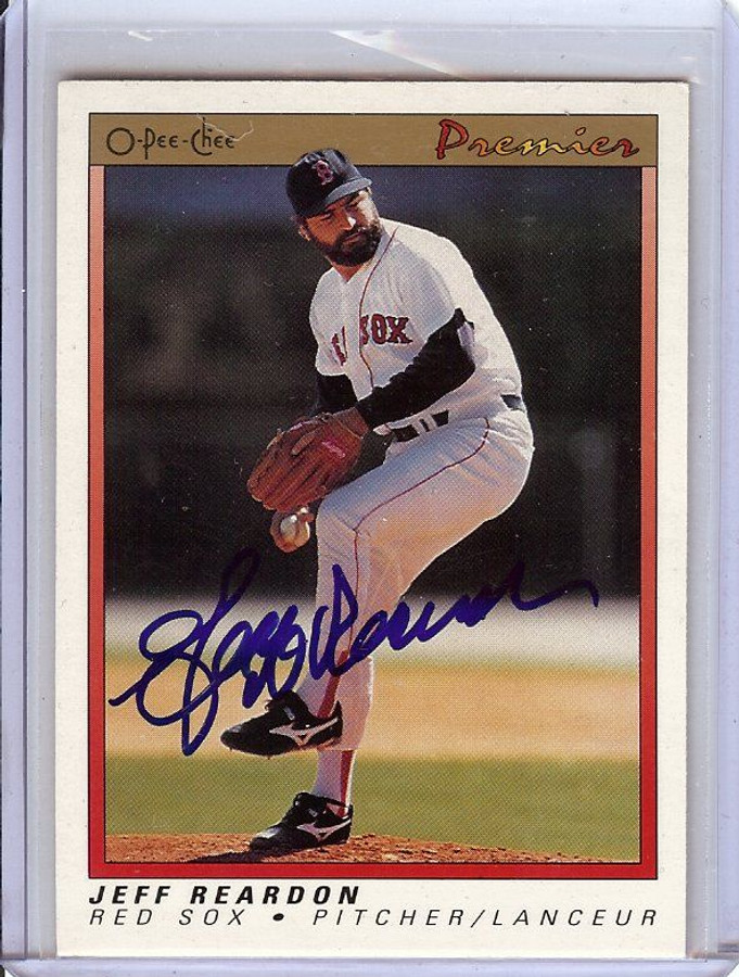 Jeff Reardon 1991 O-Pee-Chee Premier Signed Autograph Red Sox #98 JSA UU46205