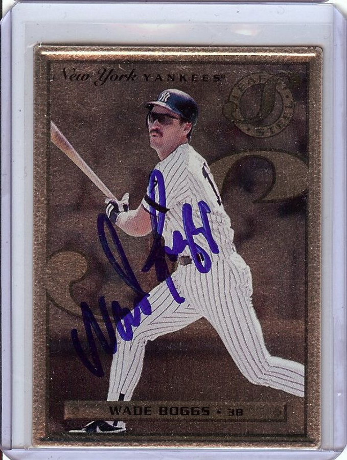 Wade Boggs 1996 Leaf Preferred Steel Signed Autograph Yankees #9 JSA UU46203