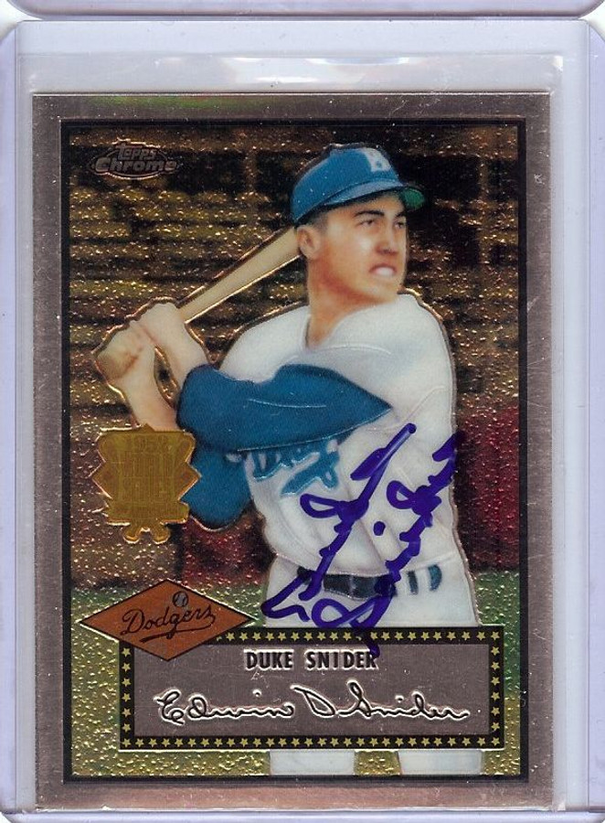 Duke Snider 2002 Topps Chrome 52 Reprint Signed Autograph  #37 JSA TT40758