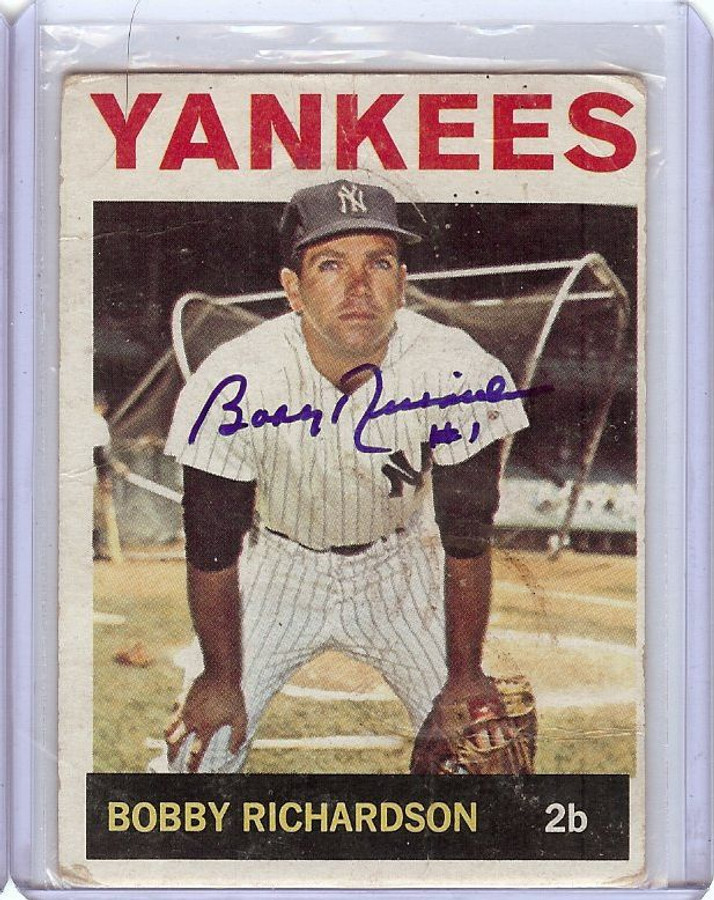 Bobby Richardson 1964 Topps Hand Signed Autograph Yankees