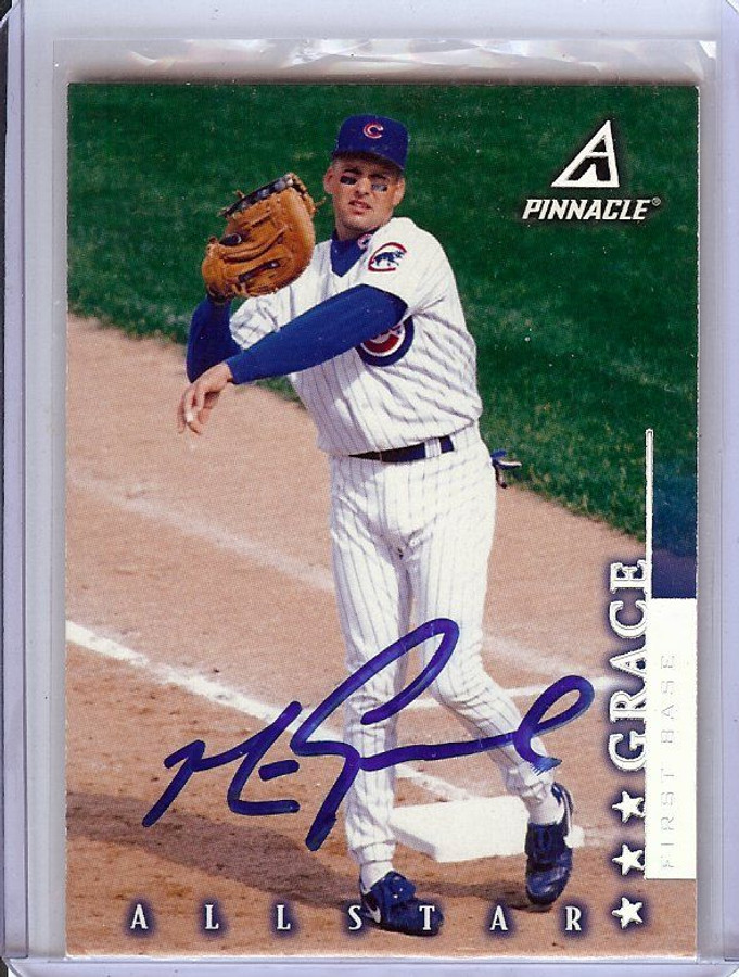 Mark Grace 1998 Pinnacle Hand Signed Autograph Chicago Cubs #15 JSA TT40765