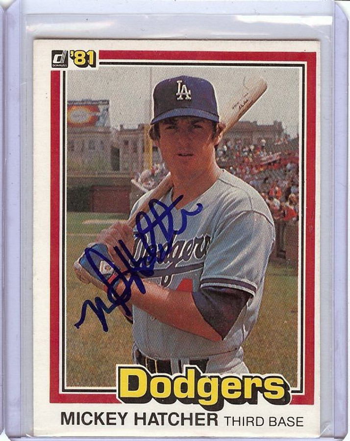 Mickey Hatcher 1981 Donruss Signed Autograph Dodgers #PW JSA TT40822