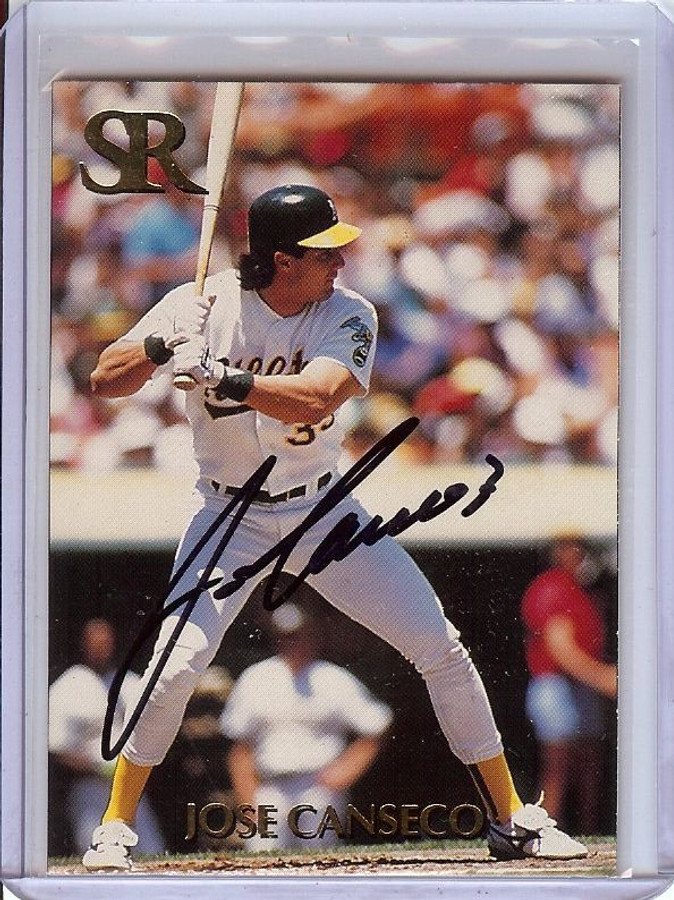 Jose Canseco 1992 Sports Report Hand Signed Autograph Athletics #5 JSA TT40770