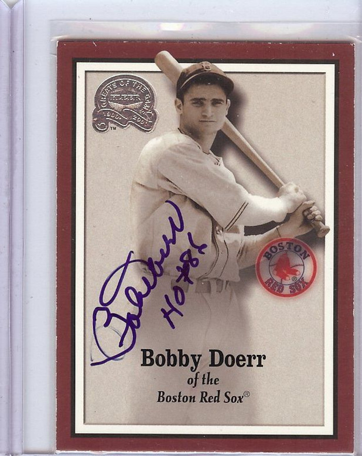 Bobby Doerr 2000 Fleer Greats of the Game Signed Autograph Sox #35 JSA VV99106