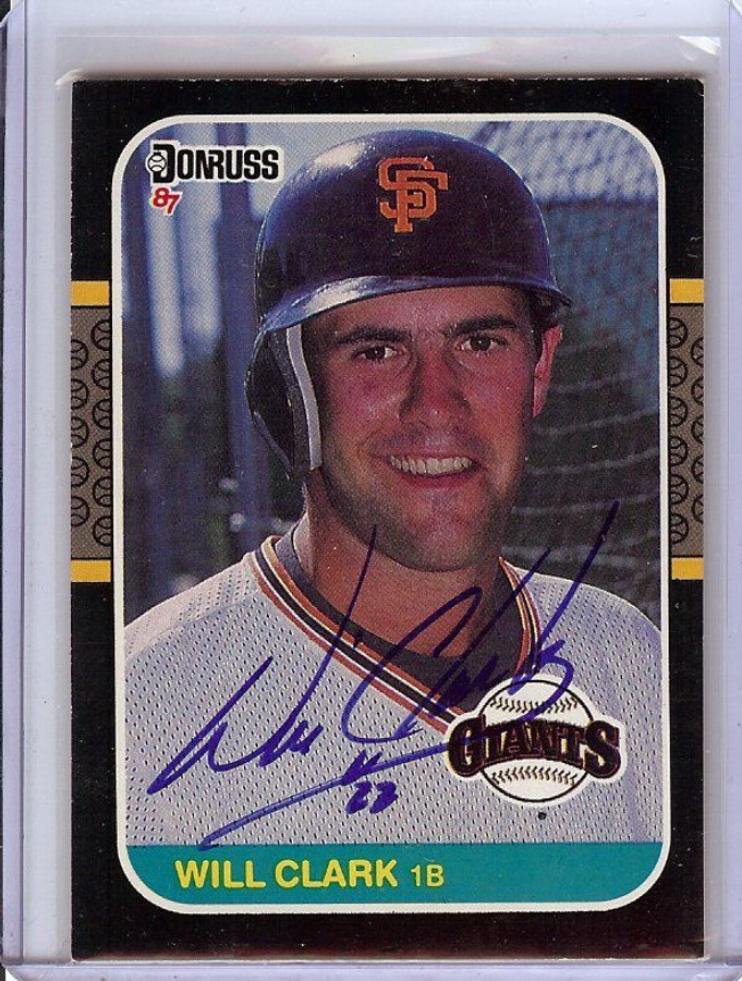 Will Clark 1987 Donruss RC Rookie Signed Autograph Giants #66 JSA TT40783