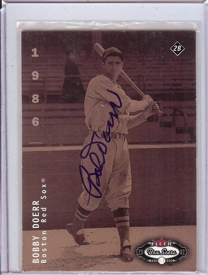 Bobby Doerr autographed Red Sox baseball card - collectibles - by