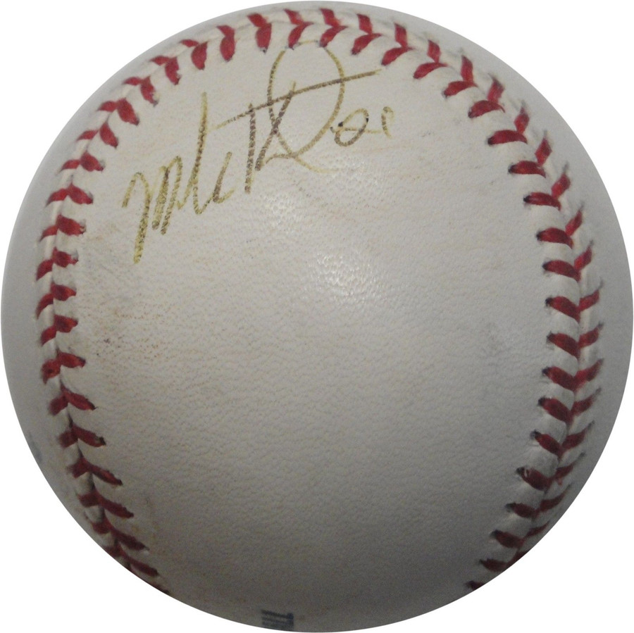 Mark Kotsay Hand Signed Autographed Major League Baseball Side Panel