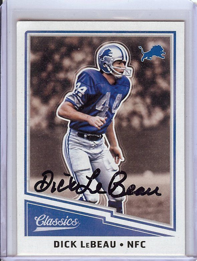 Dick LeBeau 2017 Panini Classics Hand Signed Autographed Lions #130 JSA AB41679