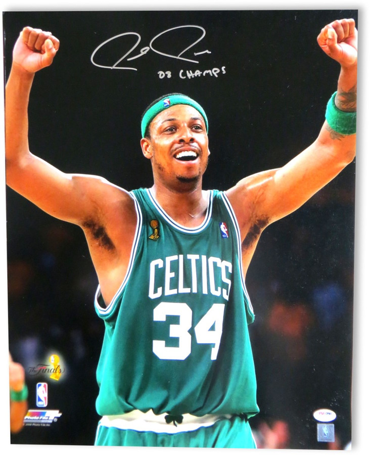 Paul Pierce Signed Autographed 16X20 Photo Celtics "08 Champs" PSA 7A47794