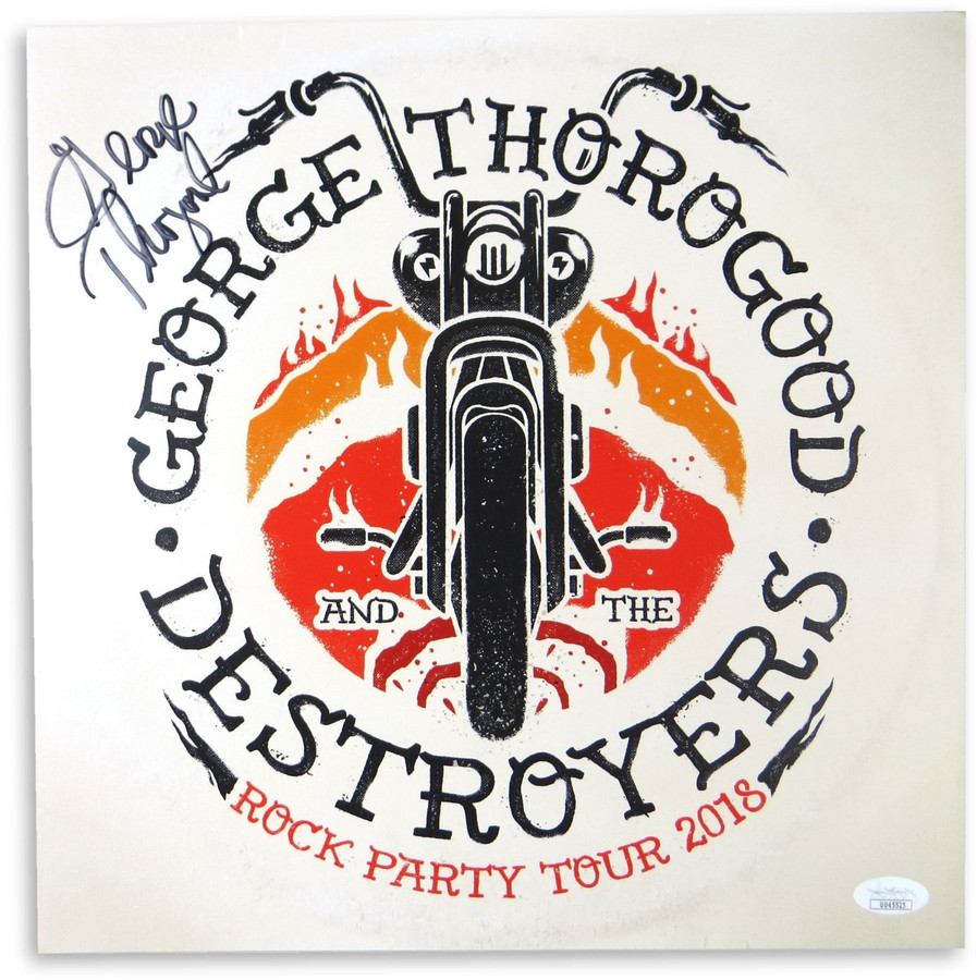 George Thorogood Signed Autograph 12X12 Photo Destroyers 2018 Tour JSA UU45525