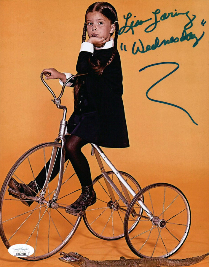 Lisa Loring Signed Autographed 8X10 Photo Addams Family Wednesday Tricycle A JSA
