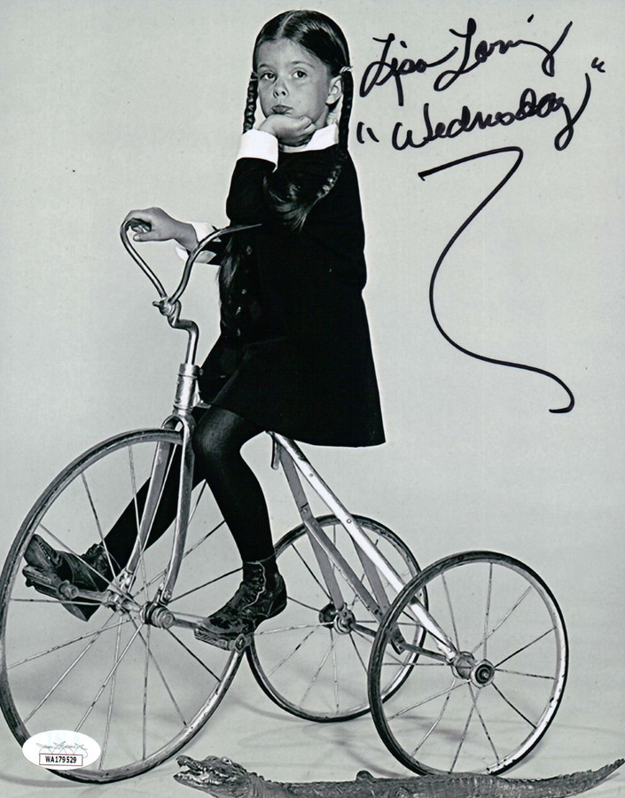 Lisa Loring Signed Autographed 8X10 Photo Addams Family Wednesday Tricycle B JSA