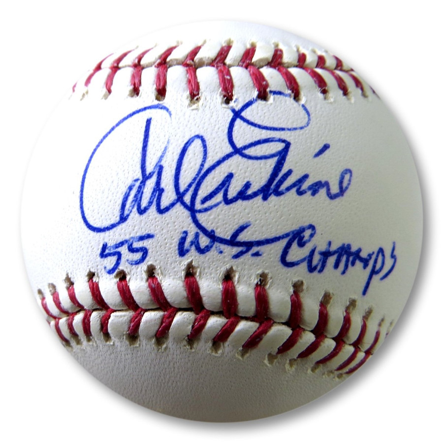 Carl Erskine Signed Autographed Baseball Dodgers "55 WS Champs" JSA