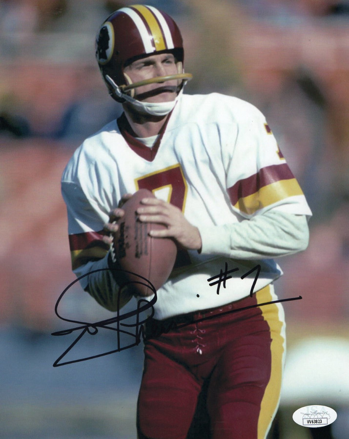 Joe Theismann Signed Autographed 8X10 Photo Washington Holding Ball JSA VV63838