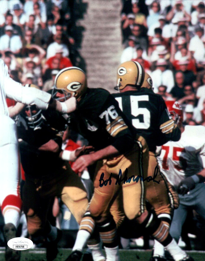 Bob Skoronski Signed Autographed 8X10 Photo Packers Action Shot JSA AB54768