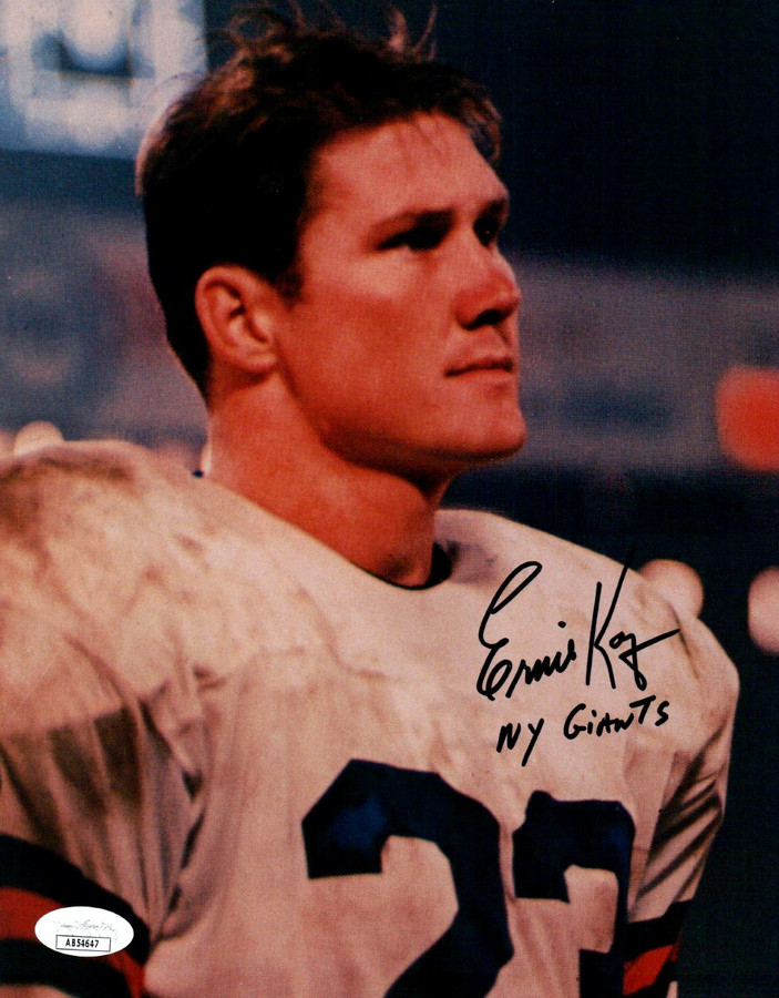 Ernie Koy Signed Autographed 8X10 Photo New York Giants JSA AB54647