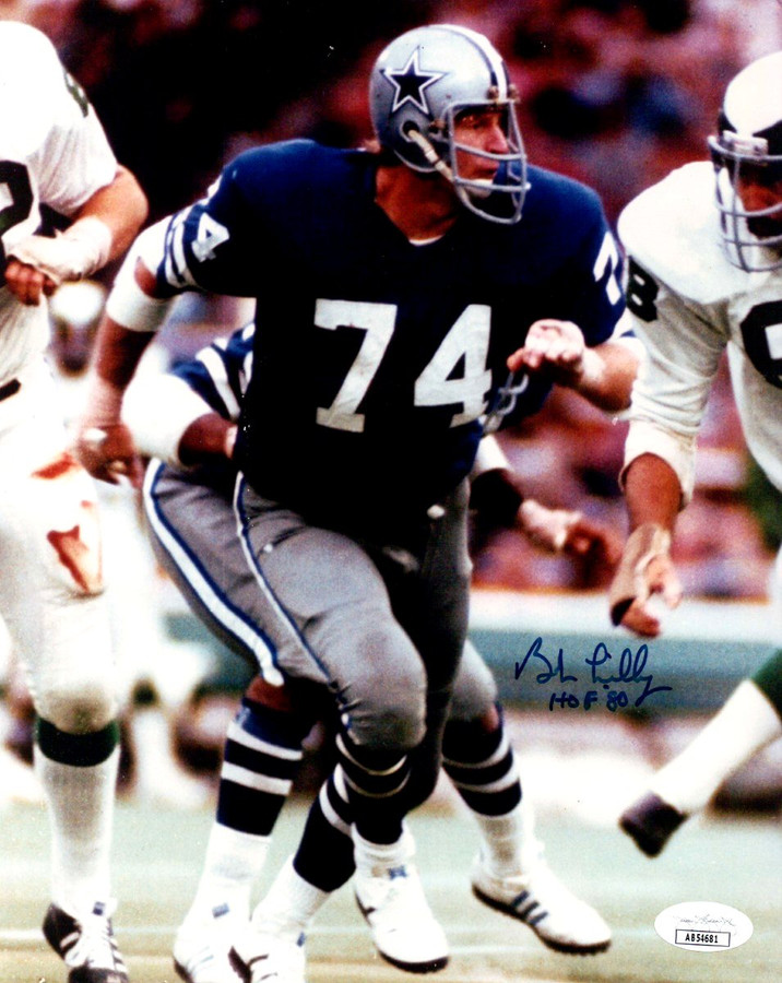 Bob Lilly Signed Autographed 8X10 Photo Cowboys "HOF 80" JSA AB54681