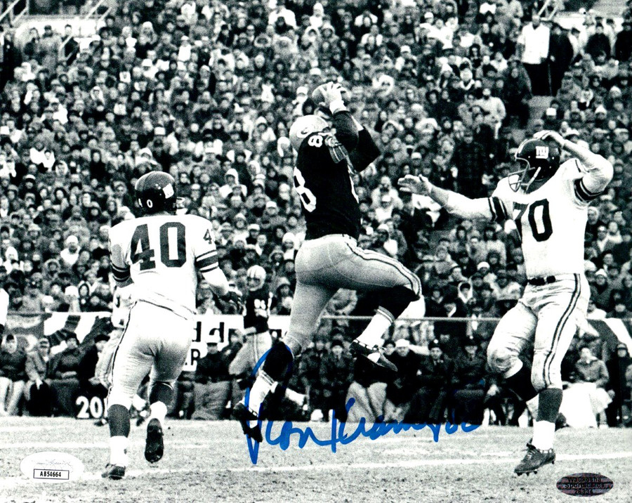Ron Kramer Signed Autographed 8X10 Photo Packers Catch vs. Giants JSA AB54664