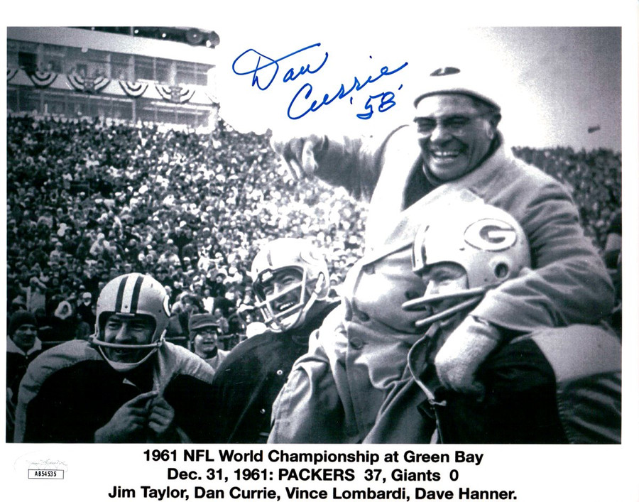 Dan Currie Signed Autographed 8X10 Photo Packers w/Lombardi JSA AB54535