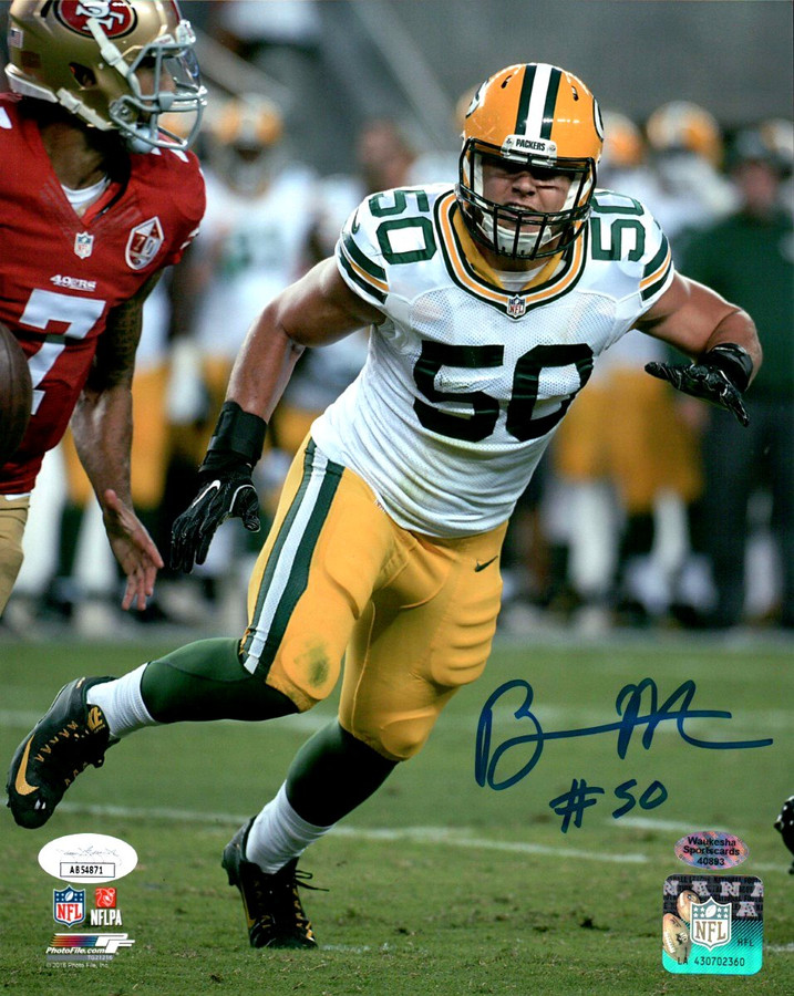 Blake Martinez Signed Autographed 8X10 Photo Packers vs. 49ers JSA AB54871