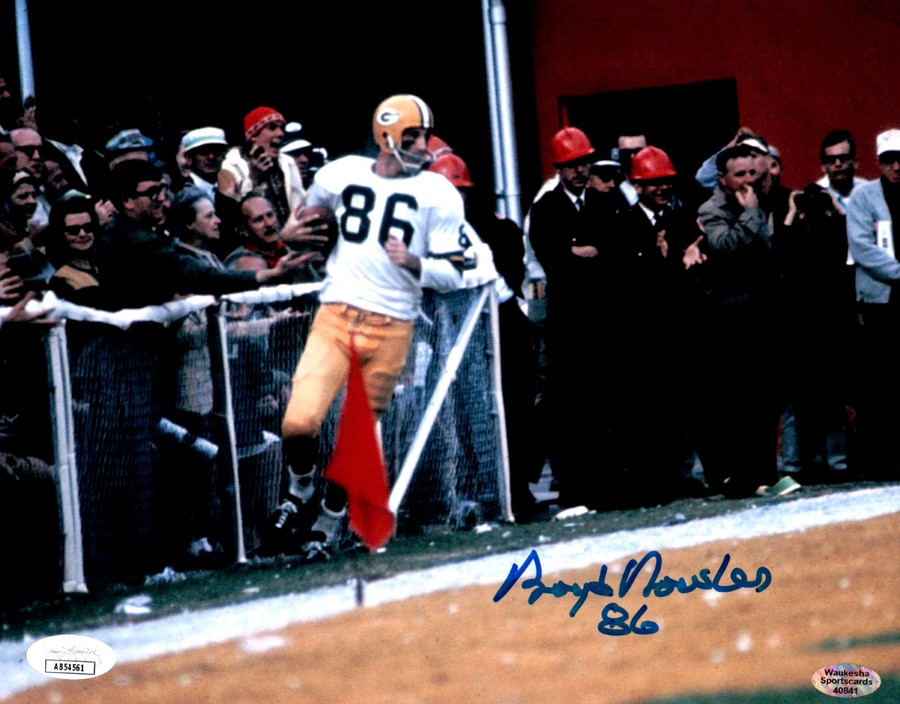 Boyd Dowler Signed Autographed 8X10 Photo Packers End Zone w/Ball JSA AB54561