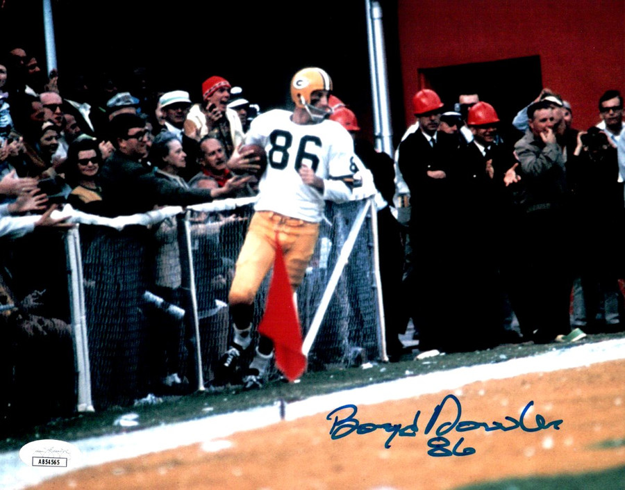 Boyd Dowler Signed Autographed 8X10 Photo Packers End Zone w/Ball JSA AB54565