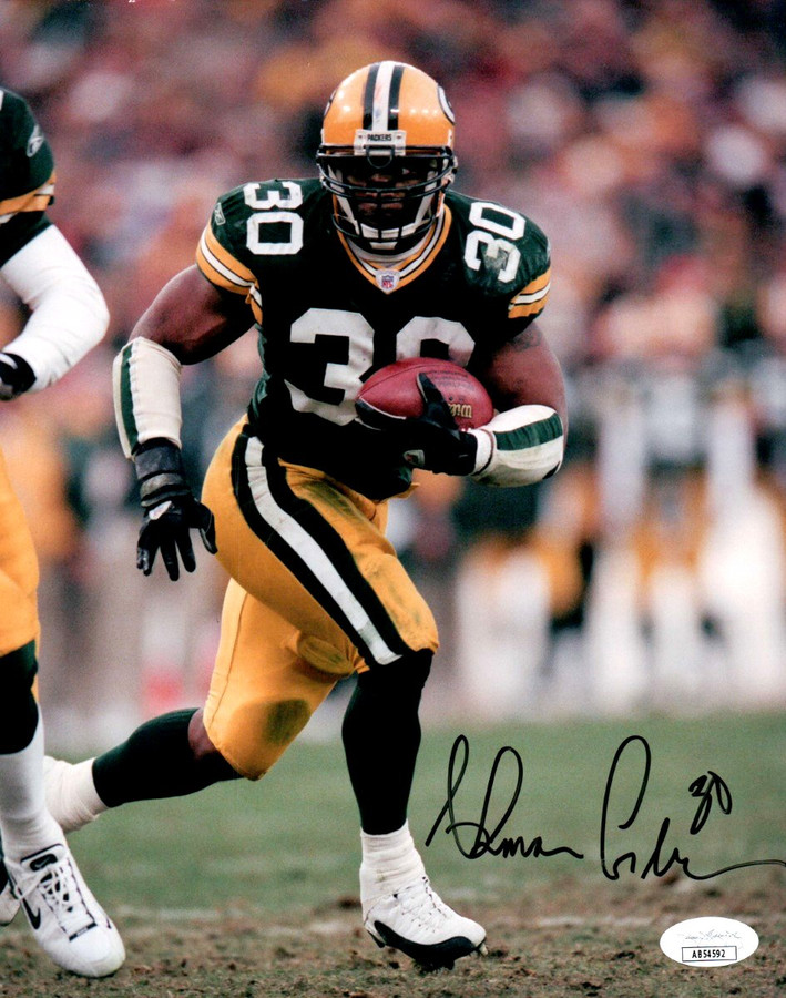 Ahman Green Signed Autographed 8X10 Photo Packers Running JSA AB54592