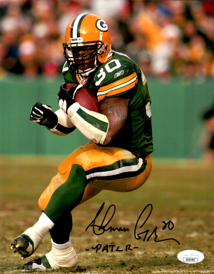 Ahman Green Signed Autographed 8X10 Photo Packers Running JSA AB54593