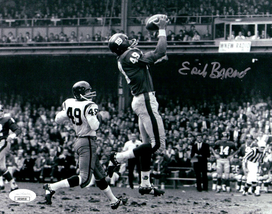 Erich Barnes Signed Autographed 8X10 Photo New York Giants JSA AB54918