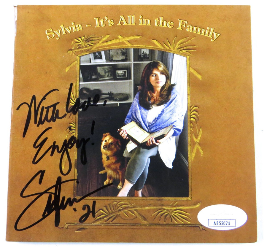 Sylvia Hutton Signed Autographed CD Cover It's All in the Family JSA AV55074