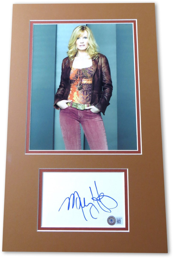 Marg Helgenberger Signed Autographed Matted 8X10 Cut CSI BAS BD19818