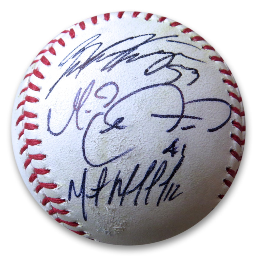 Marco Estrada Martin Maldonado Dual Signed Autographed MLB Baseball  GX31435