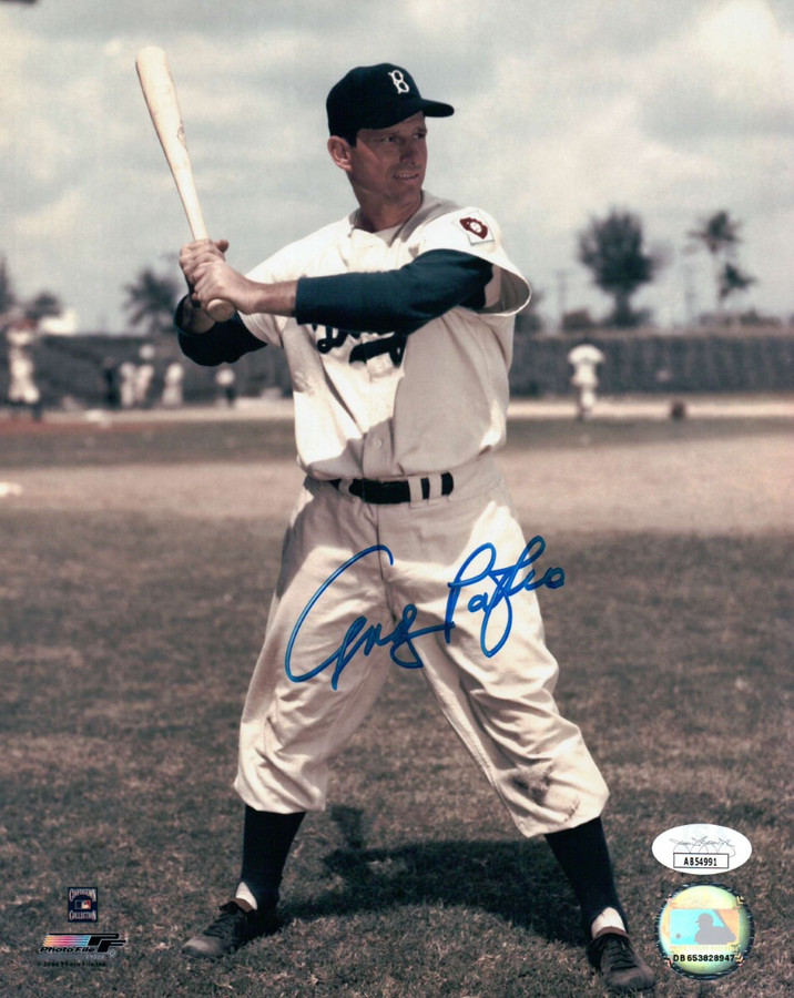 Andy Pafko Signed Autographed 8X10 Photo Brooklyn Dodgers Bat Pose JSA AB54991