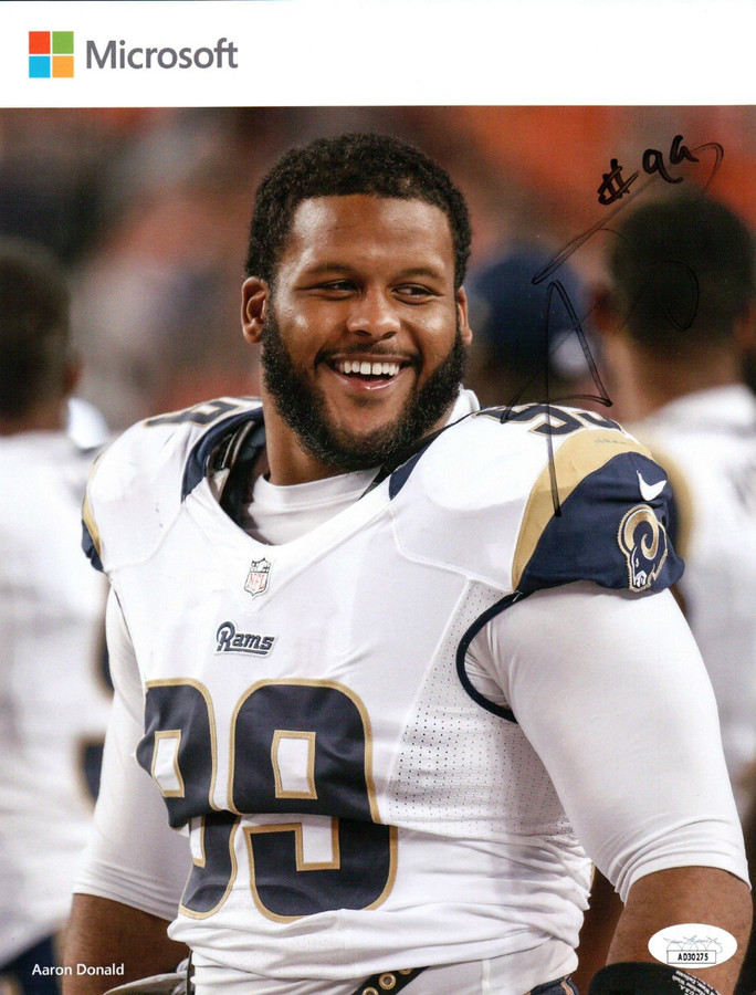 Aaron Donald Signed Autographed 8.5X11 Photo Los Angeles Rams JSA AD30275