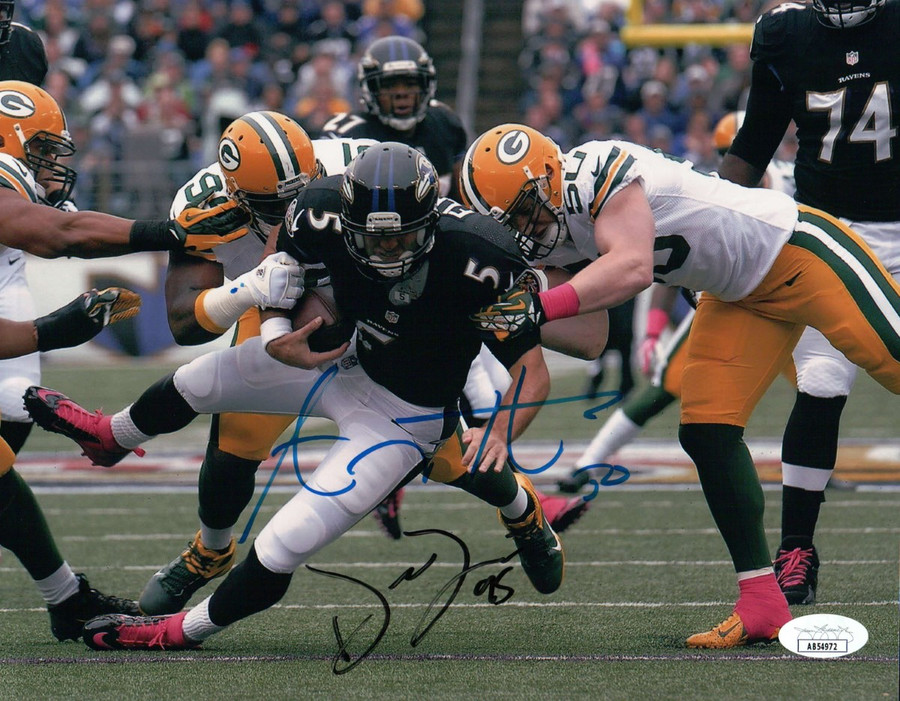 A.J. Hawk Datone Jones Signed Autographed 8X10 Photo Packers JSA AB54972