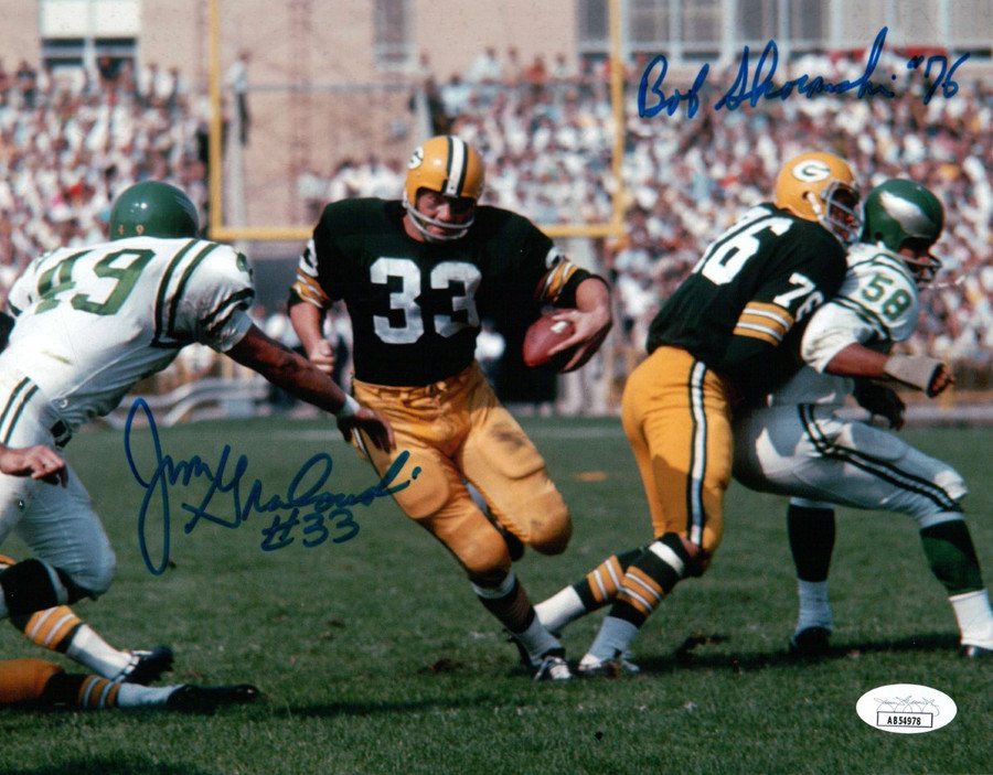 Jim Grabowski Bob Skoronski Signed Autographed 8X10 Photo Packers JSA AB54978