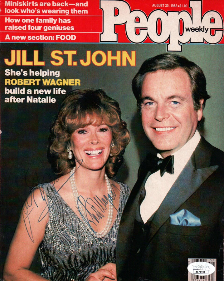 Jill St. John Robert Wagner Autographed Magazine Cover 1982 People JSA AC71538