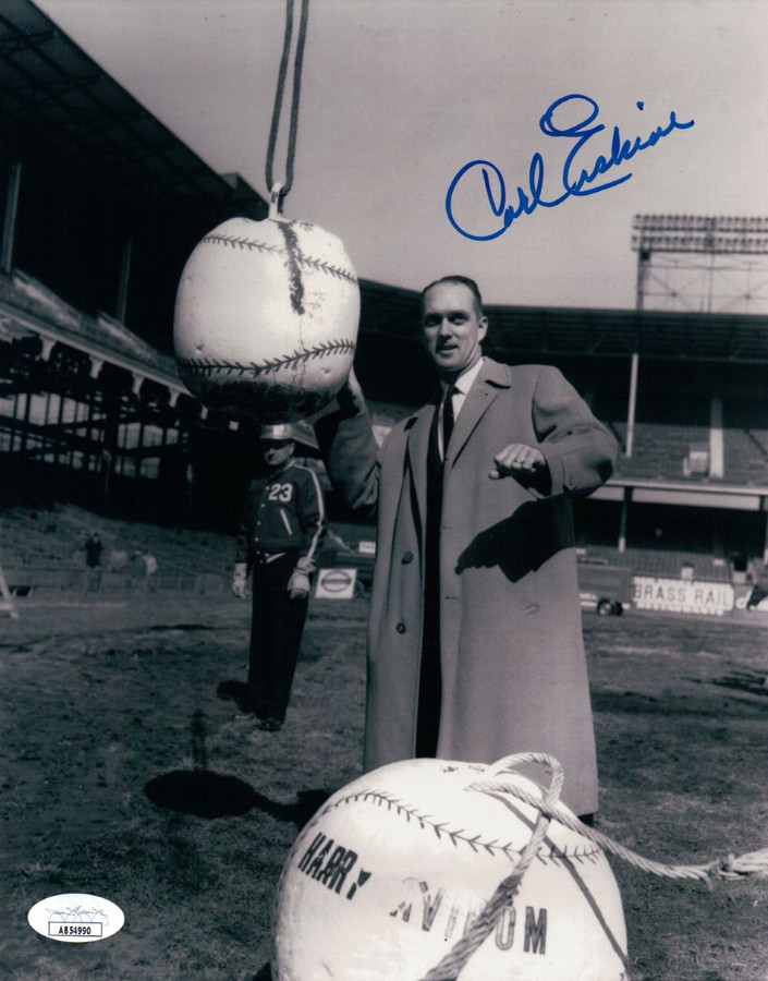 Carl Erskine Autographed 8X10 Photo Brooklyn Dodgers Hanging Ball JSA AB54990