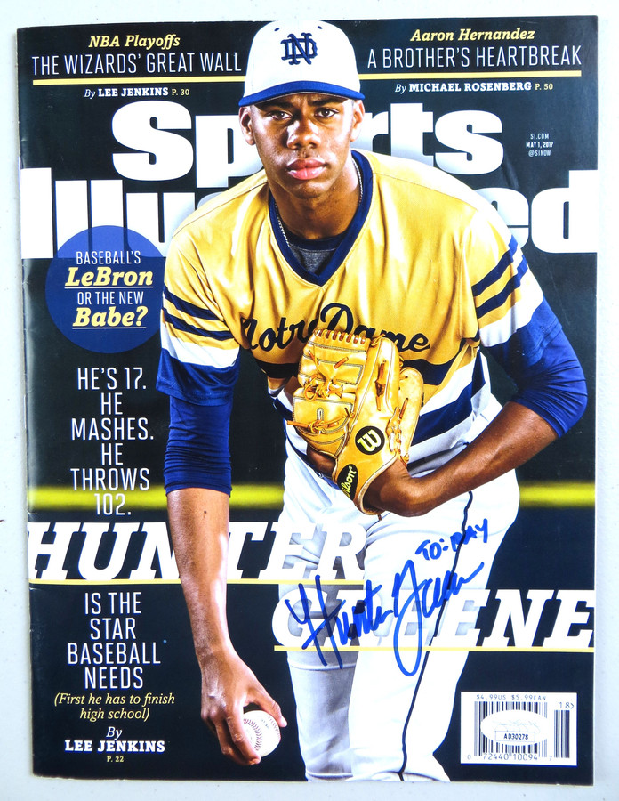 Hunter Greene Signed Autographed Magazine Sports Illustrated May 2017 JSA