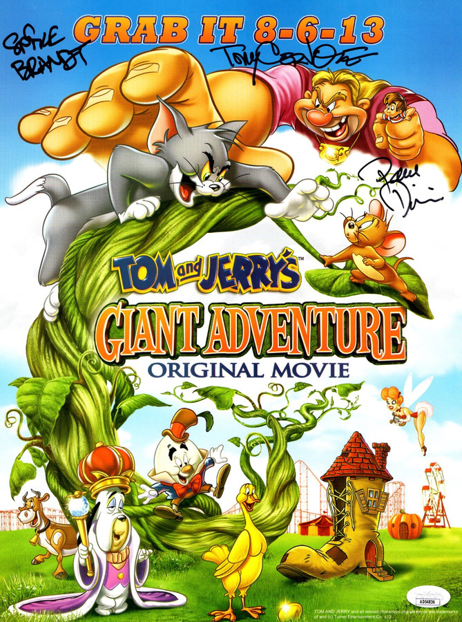 Tom & Jerry Giant Adventure Multi Signed Autographed 10.5X14 Poster 3 Autos JSA