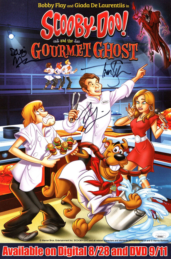 Scooby Doo Gormet Ghost Multi Signed Autographed 10X15 Poster 3 Autos Murphy JSA