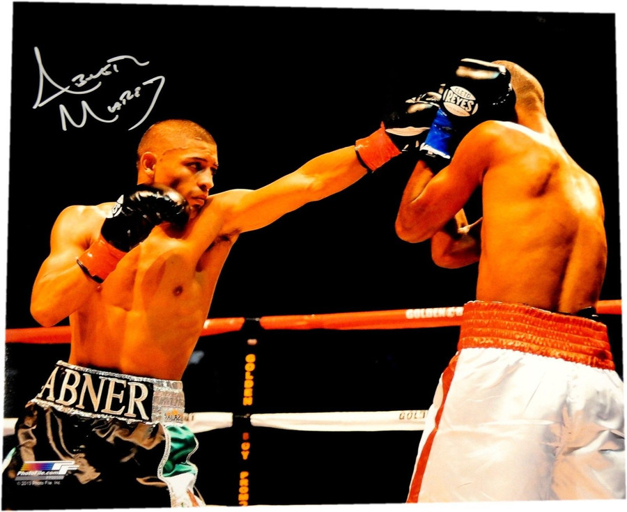 Abner Mares Hand Signed Autograph 16x20 Photo Throwing Big Punch Straight W/ COA