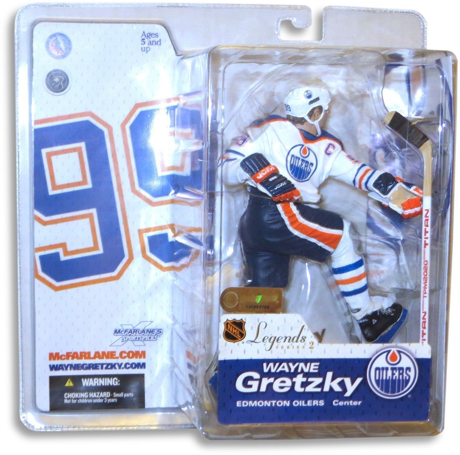 Wayne Gretzky McFarlane Legends Series 2 Figure Oilers White Chase Variant