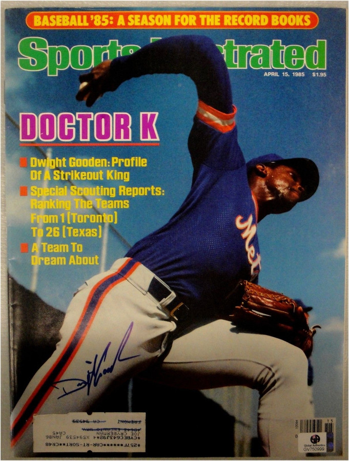 Dwight Gooden Hand Signed Autographed Full Sports Illustrated Magazine GA750999