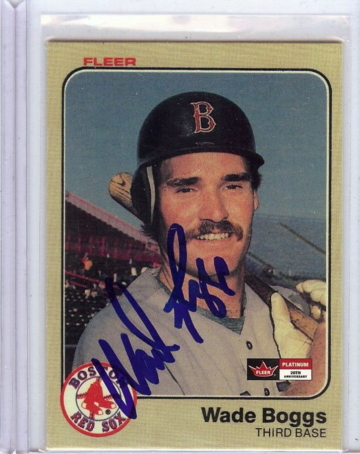 Wade Boggs 2001 Fleer Platinum Rookie Reprint Auto Autograph  #179 JSA AF20730