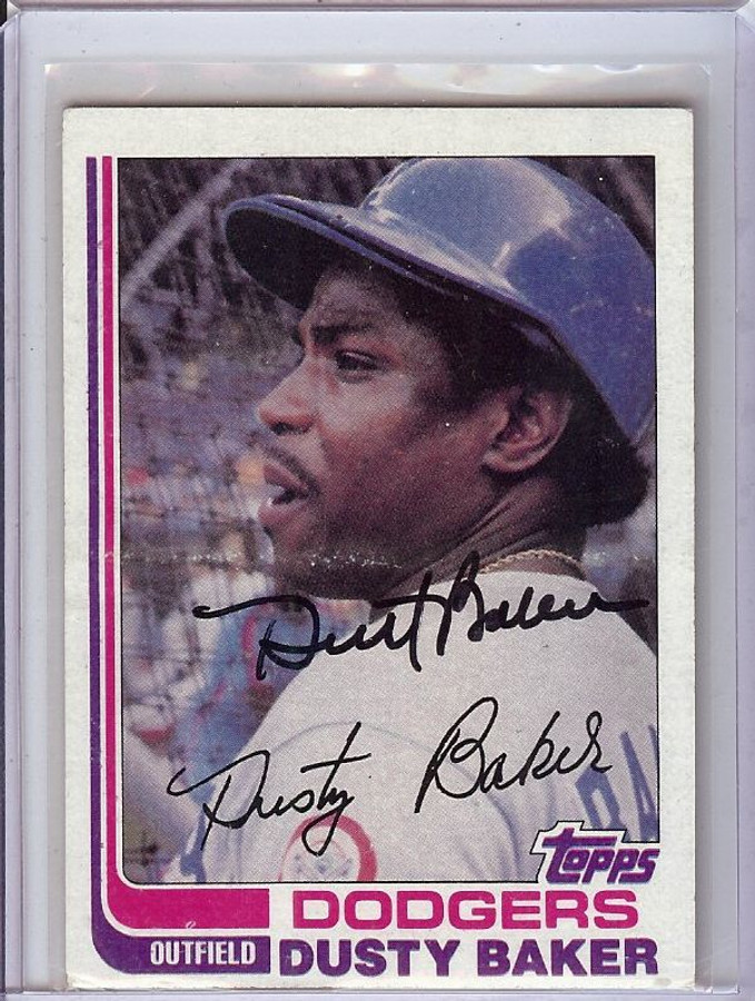 Dusty Baker 1982 Topps Hand Signed Autograph Dodgers #375 JSA AC71475