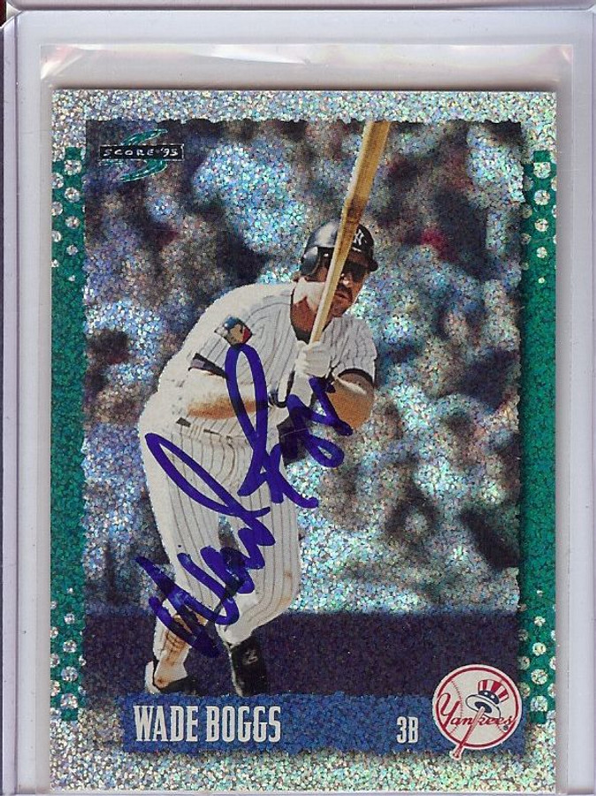 Wade Boggs 1995 Score Platinum Team Signed Autograph Yankees #349 JSA AC71469