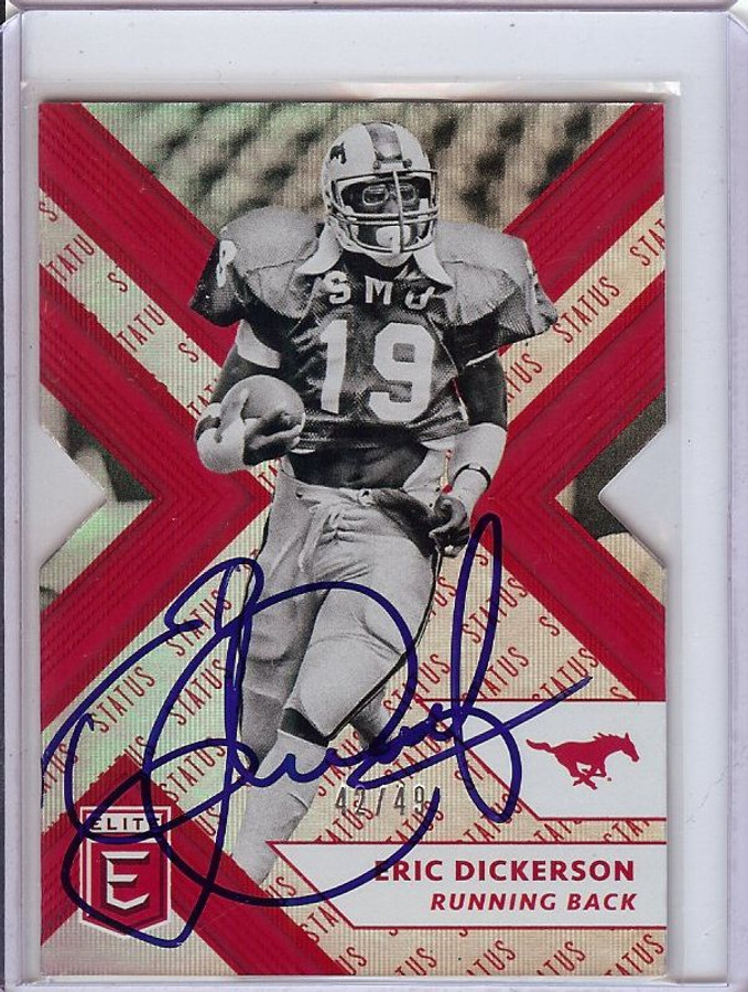 Eric Dickerson 2018 Panini Elite Status Signed Autograph JSA AC71459 #41 42/49