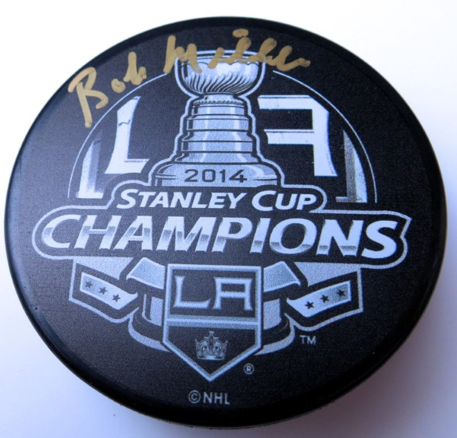 Bob Miller Signed Autographed 2014 Stanley Cup Champions Puck LA Kings GV917164